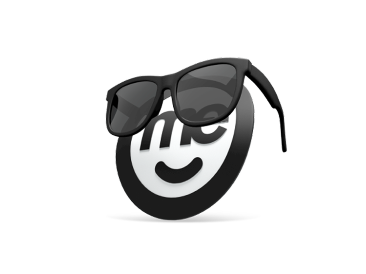ME Bank logo character wearing black sunglasses