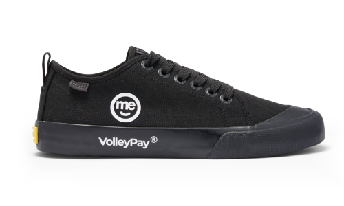 Volley shoe with VolleyPay and ME branding on the side