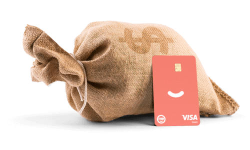 bonus savings card money bag