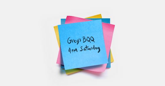 Lockdown post it notes