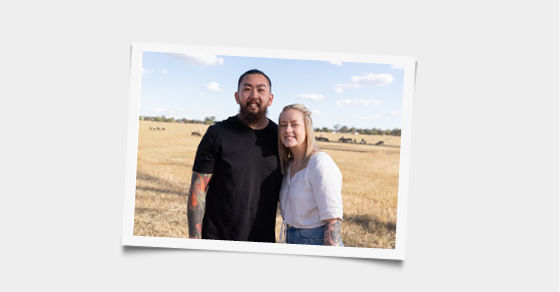 Couple at their rural property 