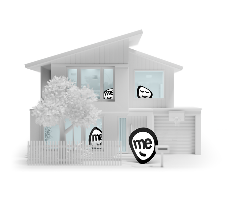 Modern family home with ME branding