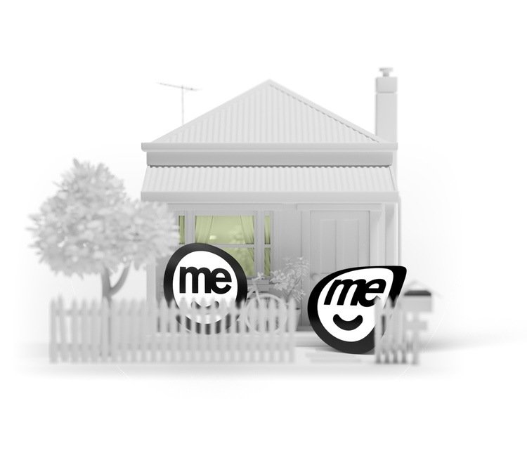 Cottage-style home with ME branding