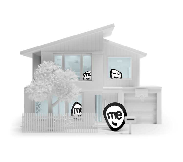 Modern family home with ME branding