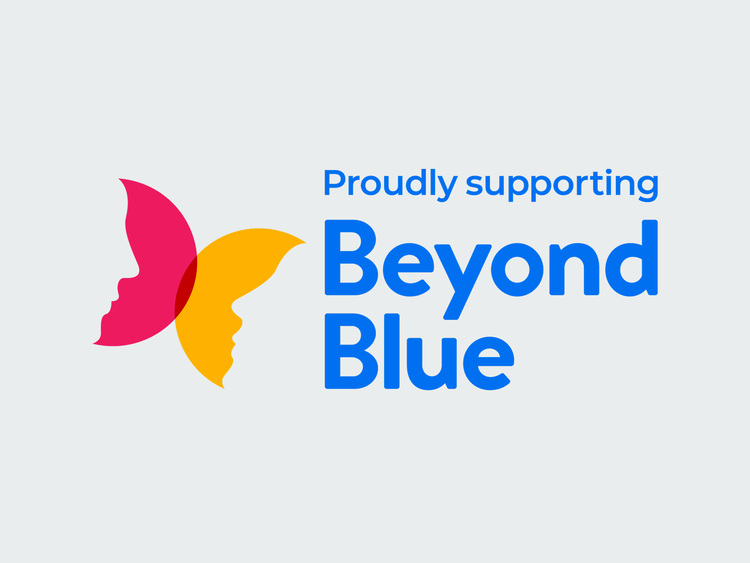 Beyond Blue logo with text ‘Proudly supporting Beyond Blue’