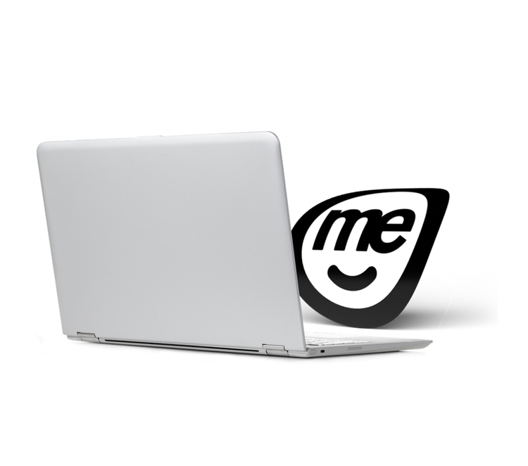 Laptop with ME Go branding