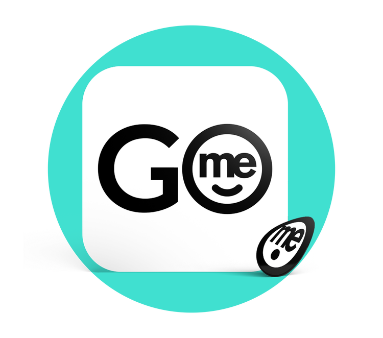 ME Go app icon displayed on a teal background with ME Go branding