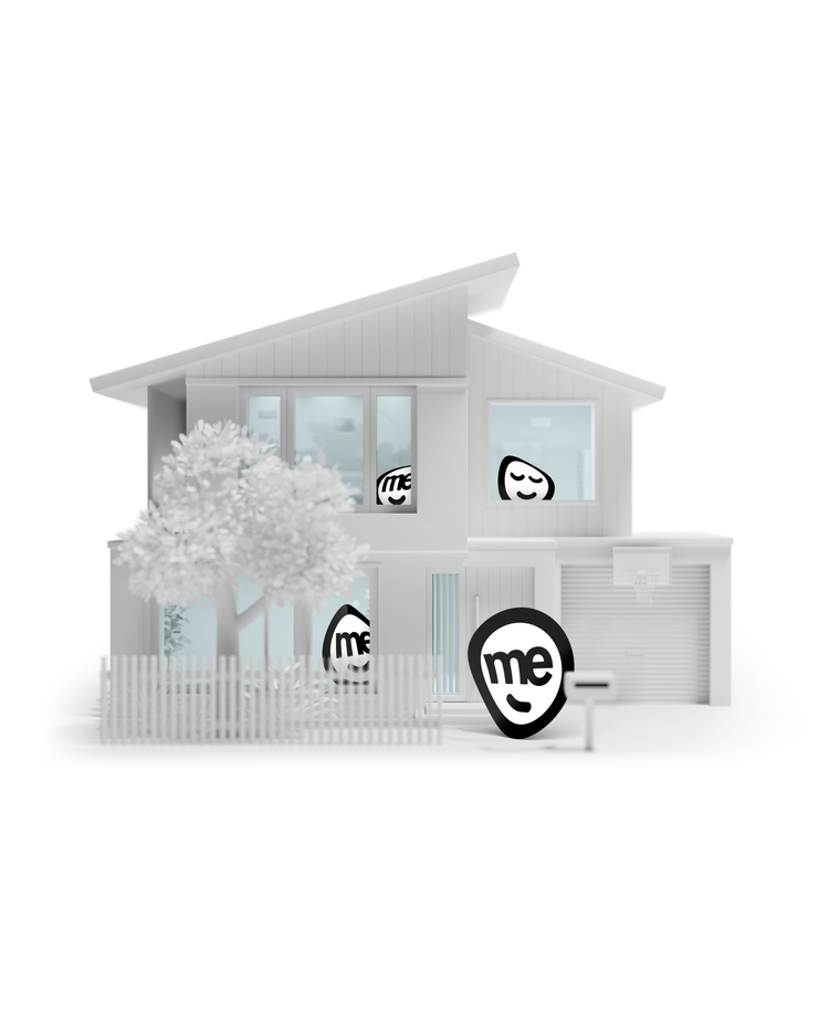 Modern family home with ME branding
