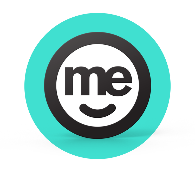 ME logo displayed on a teal background