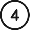 Number 4 inside a dark outlined circle