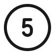 Number 5 inside a dark outlined circle