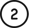 Number 2 inside a dark outlined circle