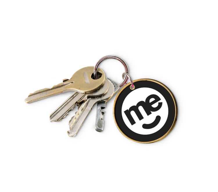 Set of keys with a ME Bank branded keyring